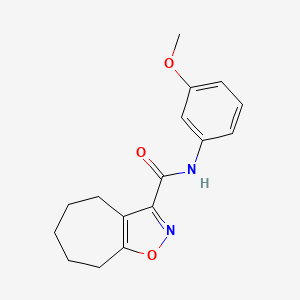 N-(3-methoxyphenyl)-5,6,7,8-tetrahydro-4H-cyclohepta[d][1,2]oxazole-3-carboxamide