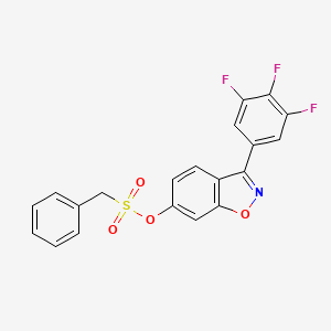 3-(3,4,5-Trifluorophenyl)-1,2-benzoxazol-6-yl phenylmethanesulfonate