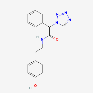 molecular formula C17H17N5O2 B11021799 N-[2-(4-hydroxyphenyl)ethyl]-2-phenyl-2-(1H-tetrazol-1-yl)acetamide 