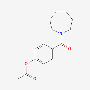 molecular formula C15H19NO3 B11021809 4-(Azepan-1-ylcarbonyl)phenyl acetate 