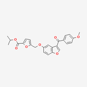 Propan-2-yl 5-[({3-[(4-methoxyphenyl)carbonyl]-1-benzofuran-5-yl}oxy)methyl]furan-2-carboxylate