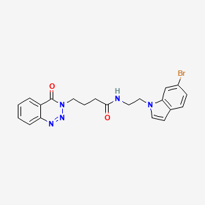 N-[2-(6-bromo-1H-indol-1-yl)ethyl]-4-(4-oxo-1,2,3-benzotriazin-3(4H)-yl)butanamide