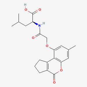 N-{[(7-methyl-4-oxo-1,2,3,4-tetrahydrocyclopenta[c]chromen-9-yl)oxy]acetyl}-L-leucine