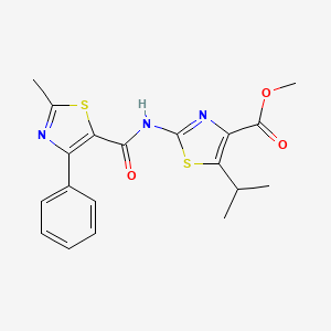 Methyl 2-{[(2-methyl-4-phenyl-1,3-thiazol-5-yl)carbonyl]amino}-5-(propan-2-yl)-1,3-thiazole-4-carboxylate