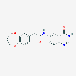 2-(3,4-dihydro-2H-1,5-benzodioxepin-7-yl)-N-(4-hydroxyquinazolin-6-yl)acetamide