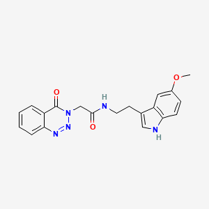 molecular formula C20H19N5O3 B11021887 N~1~-[2-(5-methoxy-1H-indol-3-yl)ethyl]-2-[4-oxo-1,2,3-benzotriazin-3(4H)-yl]acetamide 