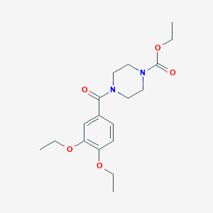 molecular formula C18H26N2O5 B11021900 Ethyl 4-(3,4-diethoxybenzoyl)piperazine-1-carboxylate 