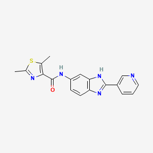 2,5-dimethyl-N-[2-(pyridin-3-yl)-1H-benzimidazol-6-yl]-1,3-thiazole-4-carboxamide