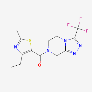 (4-ethyl-2-methyl-1,3-thiazol-5-yl)[3-(trifluoromethyl)-5,6-dihydro[1,2,4]triazolo[4,3-a]pyrazin-7(8H)-yl]methanone