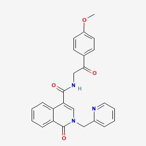 N-[2-(4-methoxyphenyl)-2-oxoethyl]-1-oxo-2-(pyridin-2-ylmethyl)-1,2-dihydroisoquinoline-4-carboxamide