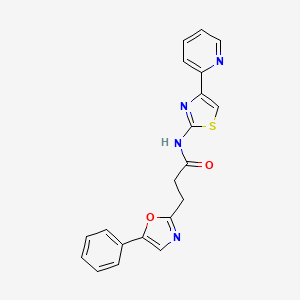 molecular formula C20H16N4O2S B11021929 3-(5-phenyloxazol-2-yl)-N-(4-(pyridin-2-yl)thiazol-2-yl)propanamide 