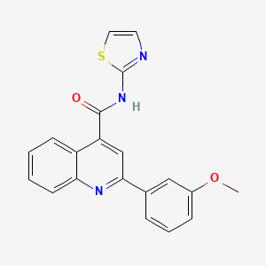 2-(3-methoxyphenyl)-N-(1,3-thiazol-2-yl)quinoline-4-carboxamide