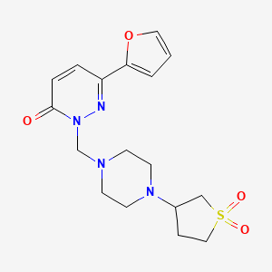 2-((4-(1,1-dioxidotetrahydrothiophen-3-yl)piperazin-1-yl)methyl)-6-(furan-2-yl)pyridazin-3(2H)-one