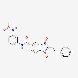 N-[3-(acetylamino)phenyl]-1,3-dioxo-2-(2-phenylethyl)-2,3-dihydro-1H-isoindole-5-carboxamide