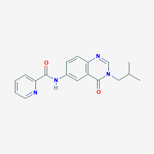 molecular formula C18H18N4O2 B11021969 N-[3-(2-methylpropyl)-4-oxo-3,4-dihydroquinazolin-6-yl]pyridine-2-carboxamide 