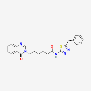 molecular formula C23H23N5O2S B11022008 N-(5-benzyl-1,3,4-thiadiazol-2-yl)-6-(4-oxoquinazolin-3(4H)-yl)hexanamide 