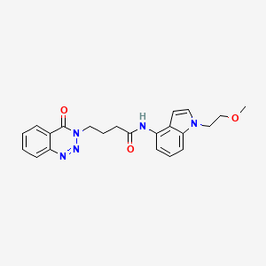 N-[1-(2-methoxyethyl)-1H-indol-4-yl]-4-(4-oxo-1,2,3-benzotriazin-3(4H)-yl)butanamide