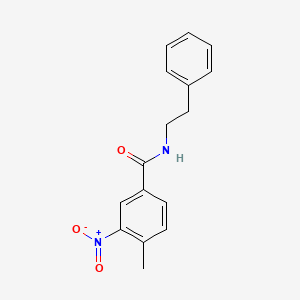 molecular formula C16H16N2O3 B11022022 4-methyl-3-nitro-N-(2-phenylethyl)benzamide 