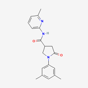 molecular formula C19H21N3O2 B11022039 1-(3,5-dimethylphenyl)-N-(6-methylpyridin-2-yl)-5-oxopyrrolidine-3-carboxamide 