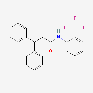 3,3-diphenyl-N-[2-(trifluoromethyl)phenyl]propanamide