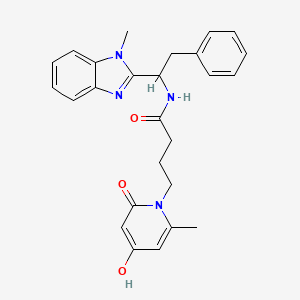 4-(4-hydroxy-6-methyl-2-oxopyridin-1(2H)-yl)-N-[1-(1-methyl-1H-benzimidazol-2-yl)-2-phenylethyl]butanamide