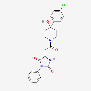 5-{2-[4-(4-Chlorophenyl)-4-hydroxypiperidin-1-yl]-2-oxoethyl}-3-phenylimidazolidine-2,4-dione