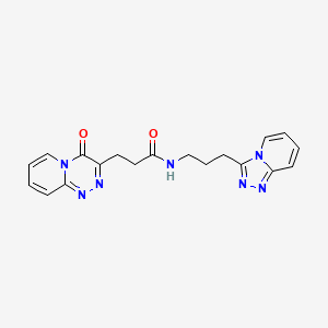 molecular formula C19H19N7O2 B11022080 3-(4-oxo-4H-pyrido[2,1-c][1,2,4]triazin-3-yl)-N-[3-([1,2,4]triazolo[4,3-a]pyridin-3-yl)propyl]propanamide 