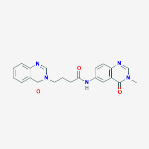 N-(3-methyl-4-oxo-3,4-dihydroquinazolin-6-yl)-4-(4-oxoquinazolin-3(4H)-yl)butanamide