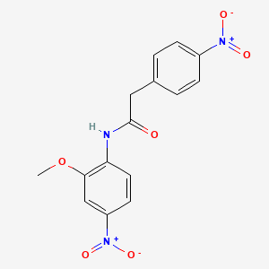 molecular formula C15H13N3O6 B11022087 N-(2-methoxy-4-nitrophenyl)-2-(4-nitrophenyl)acetamide 