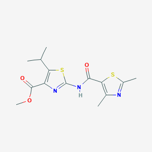 Methyl 2-{[(2,4-dimethyl-1,3-thiazol-5-yl)carbonyl]amino}-5-(propan-2-yl)-1,3-thiazole-4-carboxylate