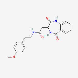 molecular formula C20H21N3O4 B11022108 2-(2,5-dioxo-2,3,4,5-tetrahydro-1H-1,4-benzodiazepin-3-yl)-N-[2-(4-methoxyphenyl)ethyl]acetamide 