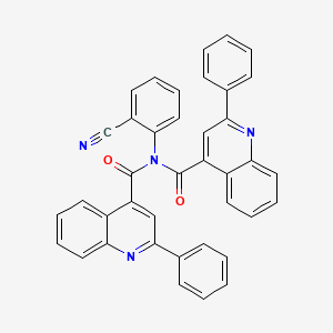 N-(2-cyanophenyl)-2-phenyl-N-[(2-phenylquinolin-4-yl)carbonyl]quinoline-4-carboxamide