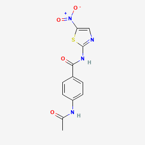 4-acetamido-N-(5-nitro-1,3-thiazol-2-yl)benzamide