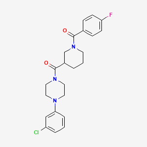 [4-(3-Chlorophenyl)piperazin-1-yl]{1-[(4-fluorophenyl)carbonyl]piperidin-3-yl}methanone