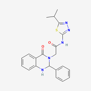 2-(4-oxo-2-phenyl-1,4-dihydroquinazolin-3(2H)-yl)-N-[5-(propan-2-yl)-1,3,4-thiadiazol-2-yl]acetamide