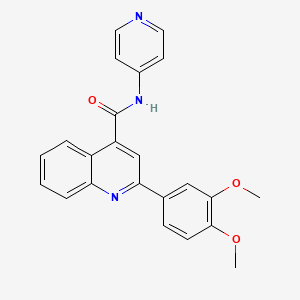 molecular formula C23H19N3O3 B11022163 2-(3,4-dimethoxyphenyl)-N-(pyridin-4-yl)quinoline-4-carboxamide 