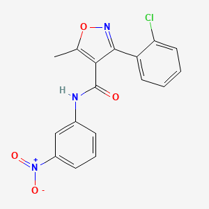 molecular formula C17H12ClN3O4 B11022168 3-(2-chlorophenyl)-5-methyl-N-(3-nitrophenyl)-1,2-oxazole-4-carboxamide 