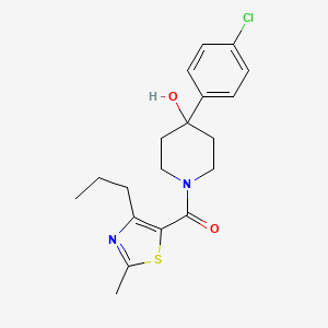 [4-(4-Chlorophenyl)-4-hydroxypiperidin-1-yl](2-methyl-4-propyl-1,3-thiazol-5-yl)methanone