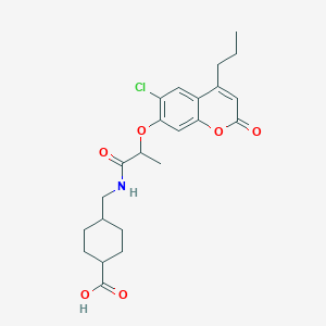 trans-4-[({2-[(6-chloro-2-oxo-4-propyl-2H-chromen-7-yl)oxy]propanoyl}amino)methyl]cyclohexanecarboxylic acid