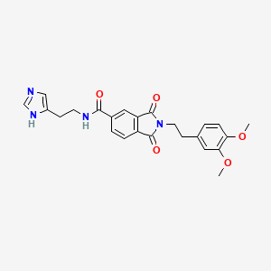 2-[2-(3,4-dimethoxyphenyl)ethyl]-N-[2-(1H-imidazol-4-yl)ethyl]-1,3-dioxo-2,3-dihydro-1H-isoindole-5-carboxamide