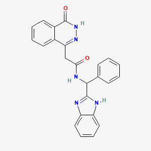 molecular formula C24H19N5O2 B11022260 N-[1H-benzimidazol-2-yl(phenyl)methyl]-2-(4-hydroxyphthalazin-1-yl)acetamide 