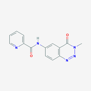 molecular formula C14H11N5O2 B11022271 N-(3-methyl-4-oxo-3,4-dihydro-1,2,3-benzotriazin-6-yl)pyridine-2-carboxamide 