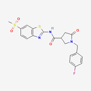 1-(4-fluorobenzyl)-N-[(2Z)-6-(methylsulfonyl)-1,3-benzothiazol-2(3H)-ylidene]-5-oxopyrrolidine-3-carboxamide