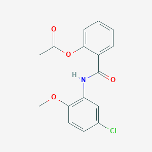 molecular formula C16H14ClNO4 B11022286 2-[(5-Chloro-2-methoxyphenyl)carbamoyl]phenyl acetate 