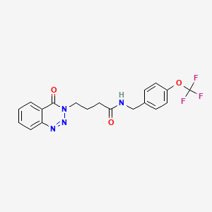 4-(4-oxo-1,2,3-benzotriazin-3(4H)-yl)-N-[4-(trifluoromethoxy)benzyl]butanamide