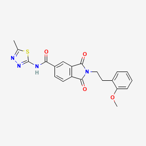 2-[2-(2-methoxyphenyl)ethyl]-N-[(2E)-5-methyl-1,3,4-thiadiazol-2(3H)-ylidene]-1,3-dioxo-2,3-dihydro-1H-isoindole-5-carboxamide