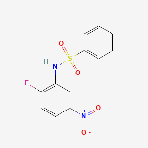 molecular formula C12H9FN2O4S B11022308 N-(2-fluoro-5-nitrophenyl)benzenesulfonamide 