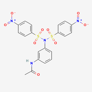 molecular formula C20H16N4O9S2 B11022310 N-(3-{bis[(4-nitrophenyl)sulfonyl]amino}phenyl)acetamide 