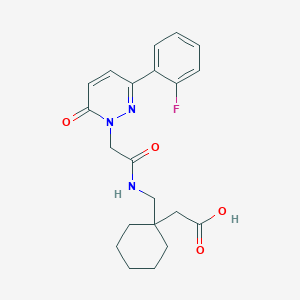 {1-[({[3-(2-fluorophenyl)-6-oxopyridazin-1(6H)-yl]acetyl}amino)methyl]cyclohexyl}acetic acid