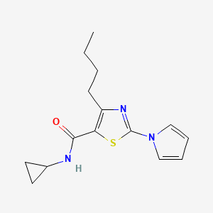 4-butyl-N-cyclopropyl-2-(1H-pyrrol-1-yl)-1,3-thiazole-5-carboxamide